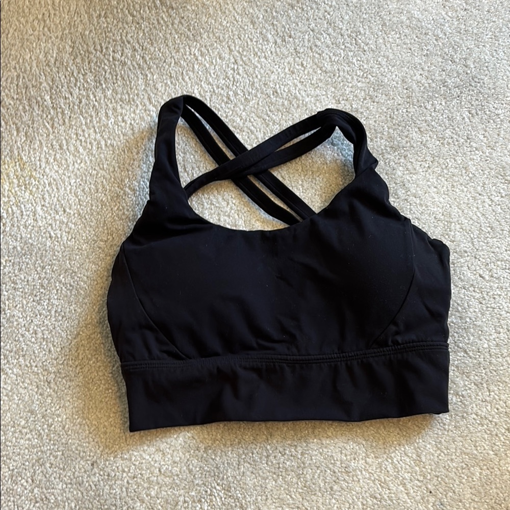 BuffBunny Black Rosa Criss-Cross Sports Bra